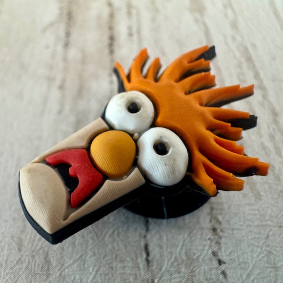 Disney Muppets Beaker Jibbitz Shoe Charm Orange Hair Vintage 2006 2007 TMHC PVC - Picture 3 of 3